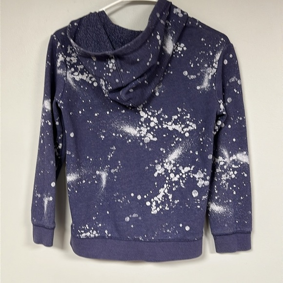 🔷CAT & JACK: BOY OR GIRL blue w/Paint splotches zip-up hooded jacket, M 8/10🔷 - Picture 3 of 6